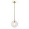 Designers Fountain Sky Fall 60 Watt 1-Light Brushed Gold Contemporary Pendant Light with Etched Fluted Glass Shade D311C-10P-BG - alternate 1